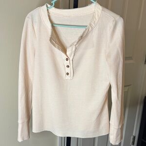 Women's Cream Long Sleeve Top